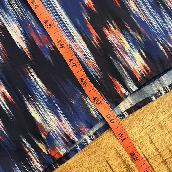 Tommy Bahama Midi Dress XS Cruise Resort Boho Long Sleeve Patriotic Ikat Artsy - Picture 14 of 14